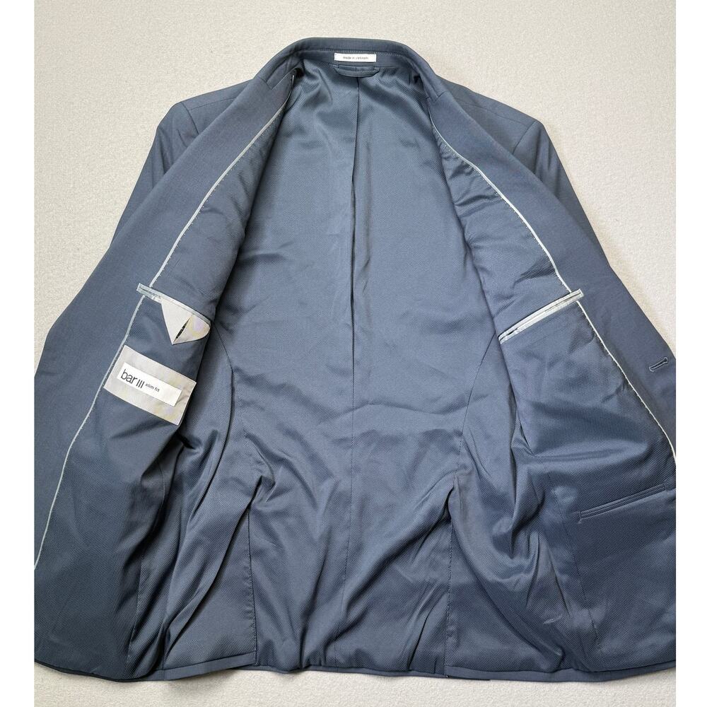 Bar III Men's Slim-Fit Wool-Blend Solid Suit Jacket, blue 38R $450 - Picture 9 of 13